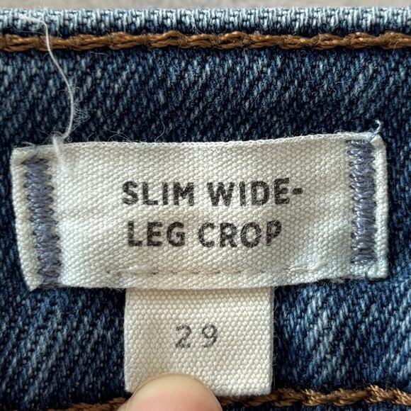 Madewell Slim Wide-Leg Crop Jeans Sz 29  - Picture 4 of 9